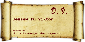 Dessewffy Viktor névjegykártya