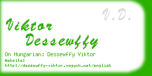 viktor dessewffy business card